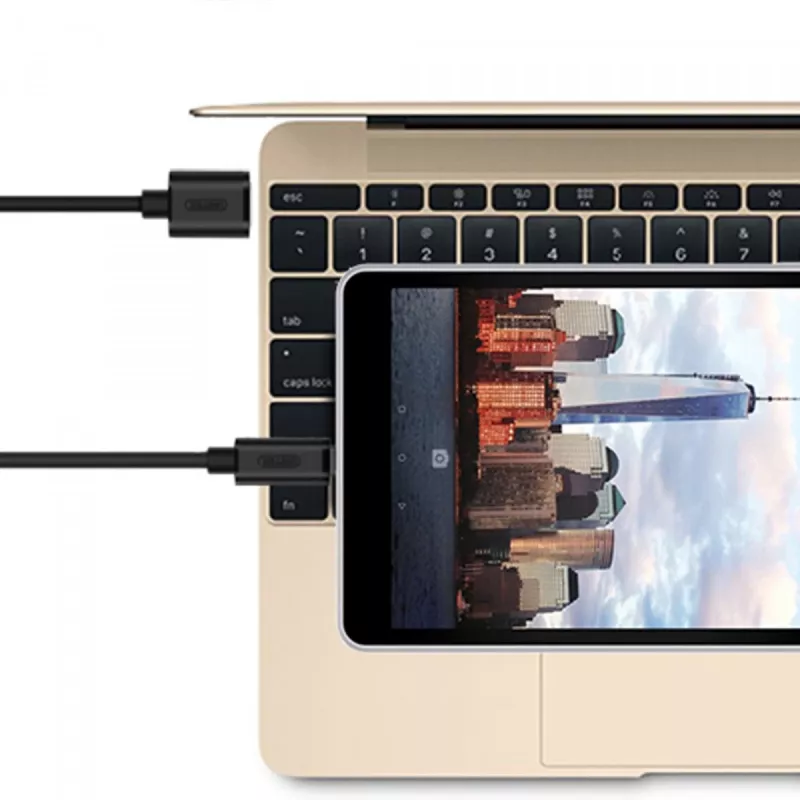 Cable USB Unitek Y-C474BK USB 3.2 Gen 1 (3.1 Gen 1) 1 m USB A USB C negro