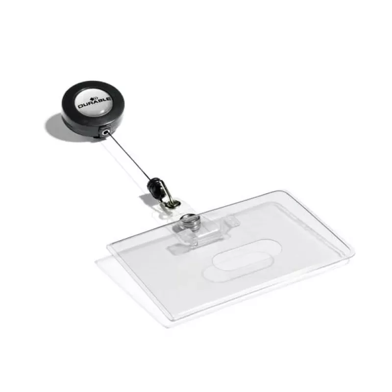 Durable 8016 portacarnés horizontal transparente 10 uds.
