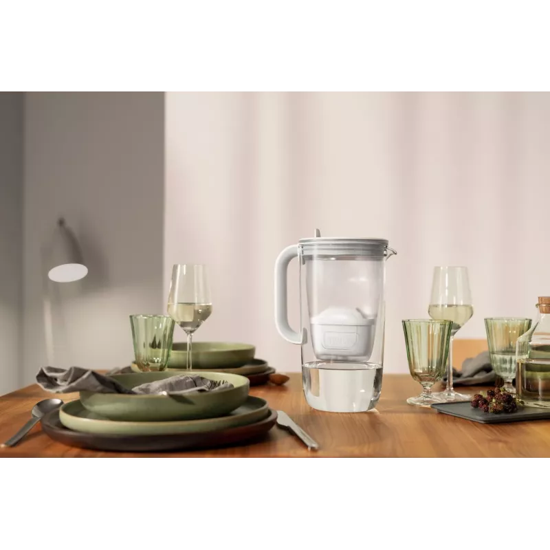 Brita Glass+1 Maxtra Pro Pure Performance jarra filtrante de cristal, 2,5 l totales / 1,5 l filtrados, apta para lavavajillas, gris