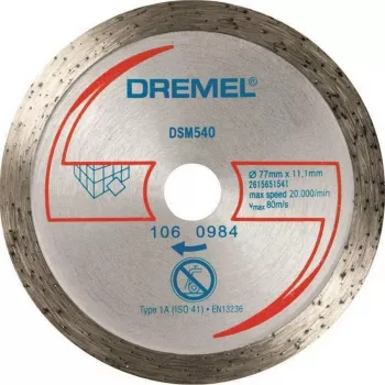 Disco de corte Dremel DSM540 77 mm, diamante, para corte en seco de materiales duros