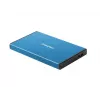 Caja externa HDD/SSD NATEC Rhino GO 2,5 pulgadas — USB 3.0, SATA III, hasta 4 TB, 9,5 mm, aluminio, azul