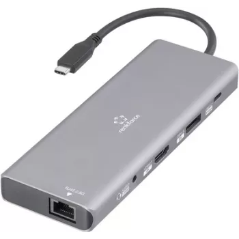 Estación de acoplamiento USB-C Renkforce RF-DKS-905 10 en 1 8K PD 3.1 compatible con estaciones de acoplamiento de marcas (RF-6328190)