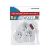 Esperanza ELK304W regleta eléctrica, 3 tomas con interruptor, blanca