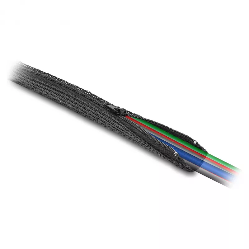 DeLOCK funda trenzada con cremallera resistente al calor 5 m x 50 mm negro