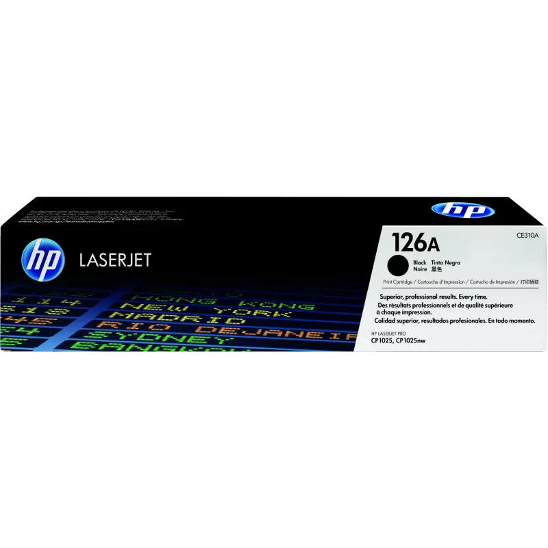 HP 126A Tóner original LaserJet Negro, 1200 páginas, Negro, 1 ud.