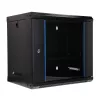 EXTRALINK LITE 9U 530X400 armario rack de pared, negro, con estante