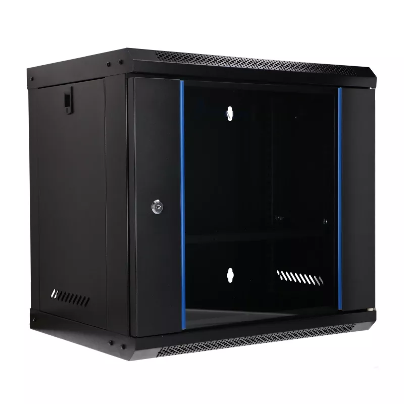 EXTRALINK LITE 9U 530X400 armario rack de pared, negro, con estante