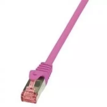 Cable de red LogiLink Cat.6 S/FTP RJ-45 0,25 m rosa