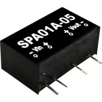 Fuente de alimentación/convertidor de tensión mean well SPA01B-15, entrada 18–36 V, salida 15 V, 1 W, RoHS