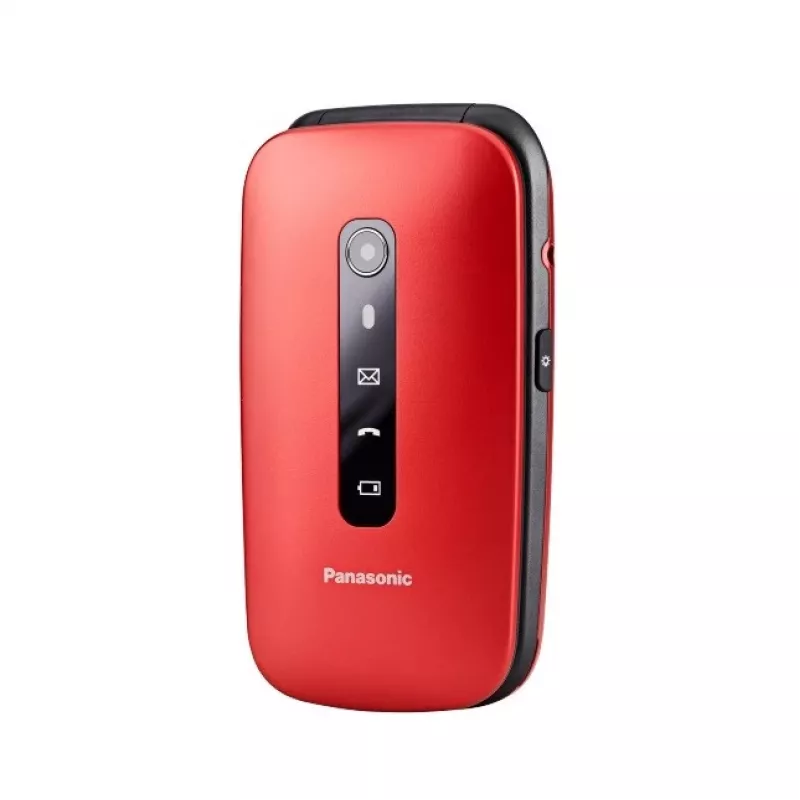 Panasonic KX-TU550 EXR teléfono móvil para personas mayores, 4G, 2,8 pulgadas, de tapa, rojo