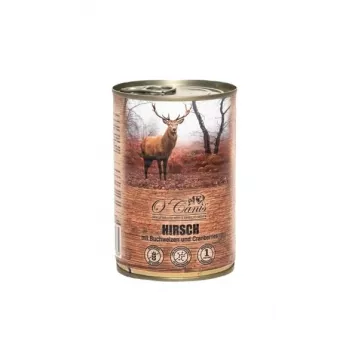 Comida húmeda para perros o'canis Ciervo con trigo sarraceno 400 g — alimento completo para perros adultos, sabor ciervo, proteína 11,4%, grasa 7,2%