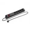 Alargador eléctrico Lanberg SP1-05F-0300-BK 3 m 5 tomas AC para interior negro