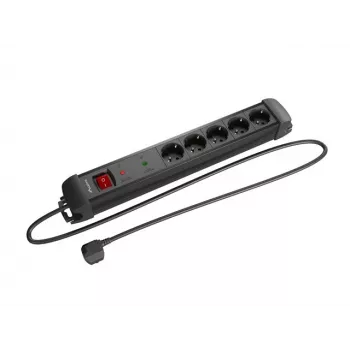 Alargador eléctrico Lanberg SP1-05F-0300-BK 3 m 5 tomas AC para interior negro