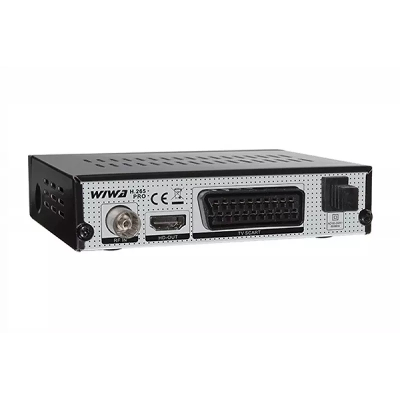 Sintonizador de TV digital HD terrestre WIWA H.265 PRO DVB-T/DVB-T2 — Full HD, H.265, HDMI, SCART, USB, grabación