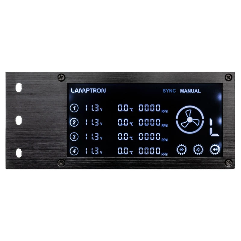 Controlador de ventilador y RGB Lamptron RW460 para sistemas de refrigeración líquida — Negro