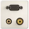 Panel frontal para VGA audio vídeo (1/2 latiguillo) Kindermann 7454000551