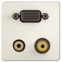 Panel frontal para VGA audio vídeo (1/2 latiguillo) Kindermann 7454000551
