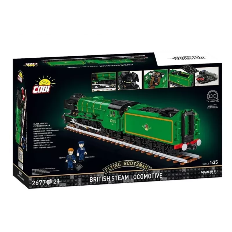 Cobi Flying Scotsman locomotora de vapor británica, set de construcción, 1:35, 2677 piezas