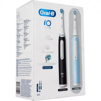 Cepillo de dientes eléctrico BRAUN Oral-B iO Series 3N — negro/azul, 2 mangos