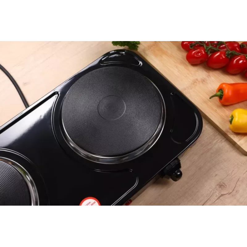 Cocina eléctrica de 2 placas IDEAL, potencia máxima 2600 W