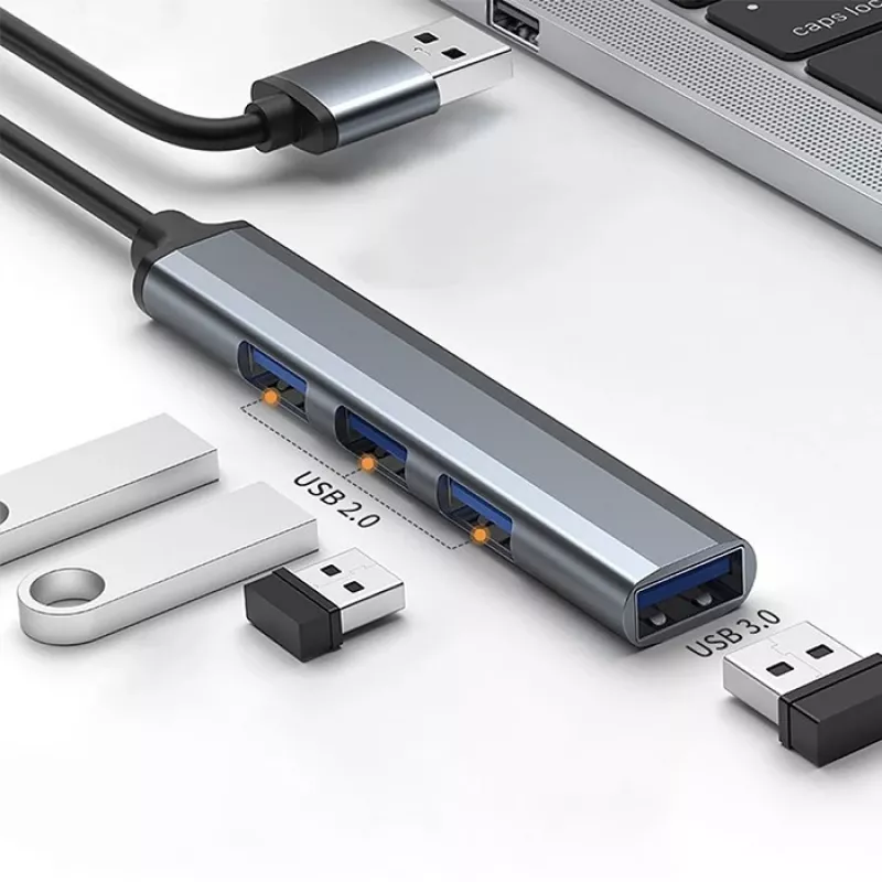 Hub USB QOLTEC 53793 — entrada USB 3.0, 3 conectores USB 2.0