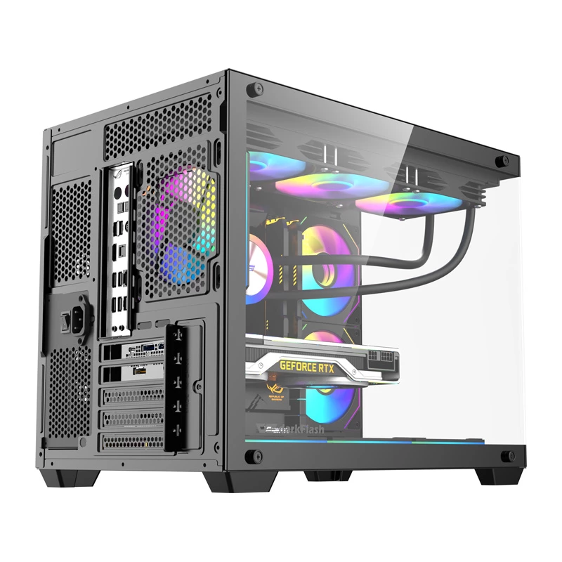Caja de PC DarkFlash B275 PRO (negra) con 6 ventiladores preinstalados