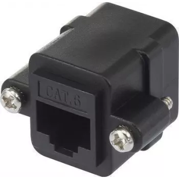 Renkforce Adaptador de red RJ45 CAT 6 [1x conector hembra RJ45 – 1x conector hembra RJ45] Negro (RF-4712202)