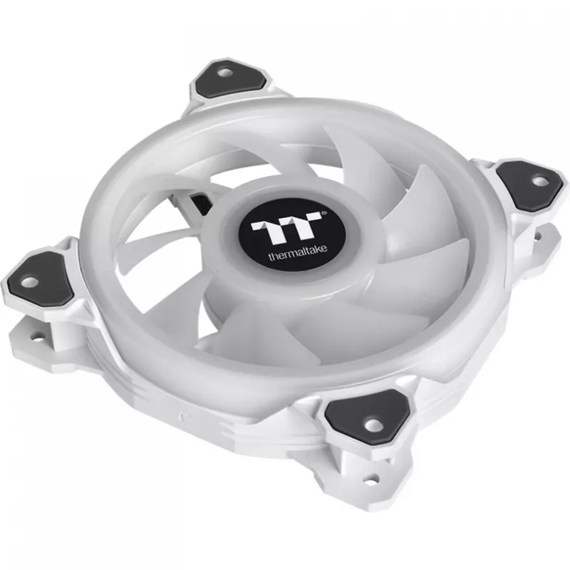 Ventilador para radiador Thermaltake Riing Quad 12 RGB TT Premium Edition CL-F100-PL12SW-A, 120 mm, 3 uds. con controlador, blanco