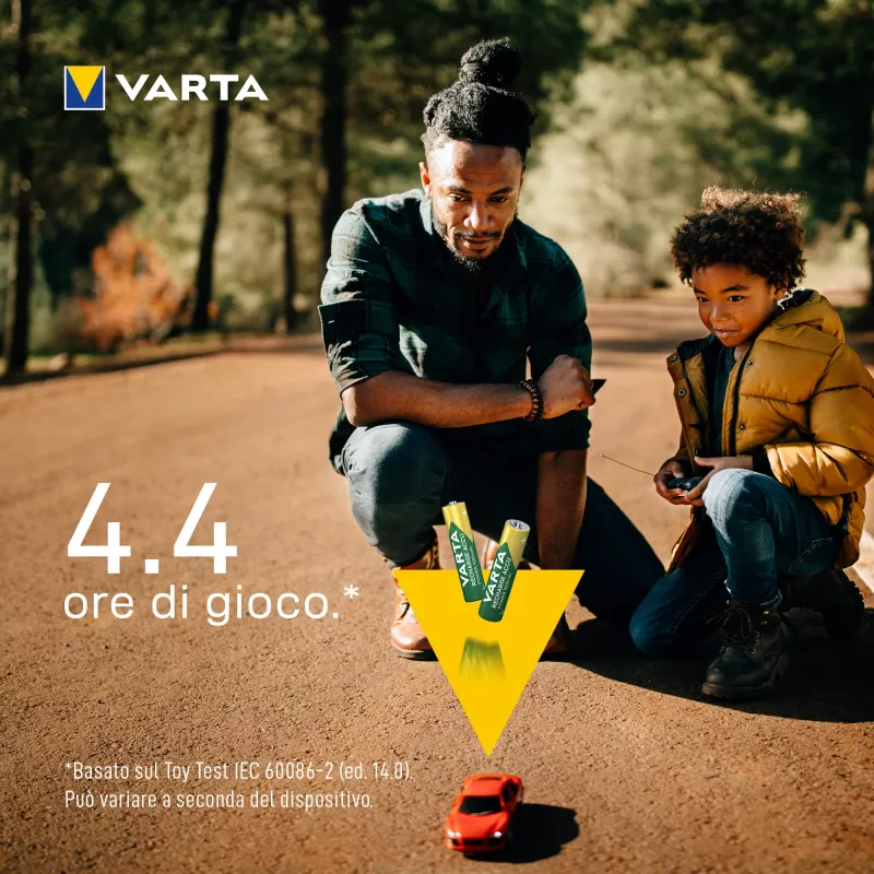 VARTA HR03 AAA Recharge Accu potencia 1000 mAh 05703 pilas recargables 4 uds. verde, amarillo