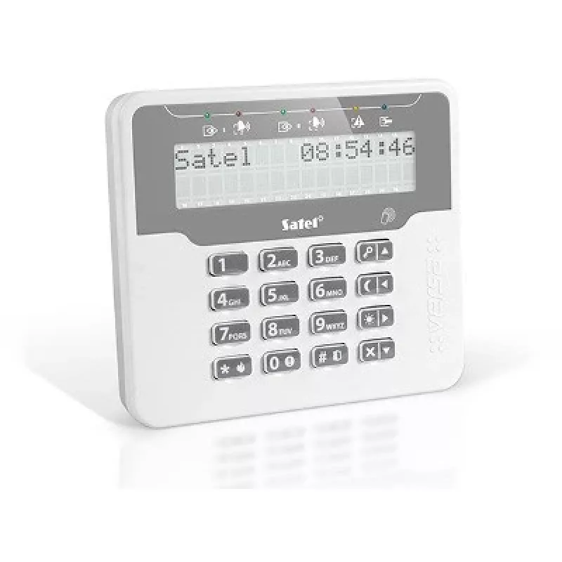 Lector RFID SATEL VERSA-LCDR-WH – lector de acceso de pared con teclado y pantalla