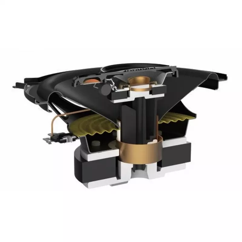 Pioneer TS-A1371F. Tipo de altavoz: 3 vías, potencia máxima: 300 W, potencia nominal: 50 W. Profundidad de montaje: 5,4 cm, diámetro del woofer: 13,3 cm, tweeter