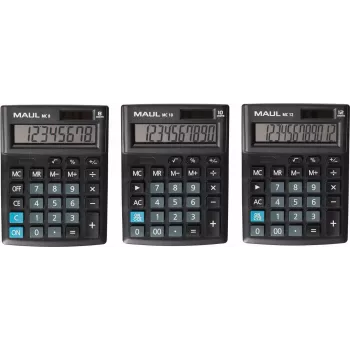 Maul MC 10 calculadora de sobremesa negra pantalla (dígitos): 10 alimentación por batería, alimentación solar (An x Al x Pr) 137 x 31 x 103 mm (7265490)