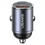 Cargador de Coche usams C38 30W — 1x USB-A + 1x USB-C Carga Rápida