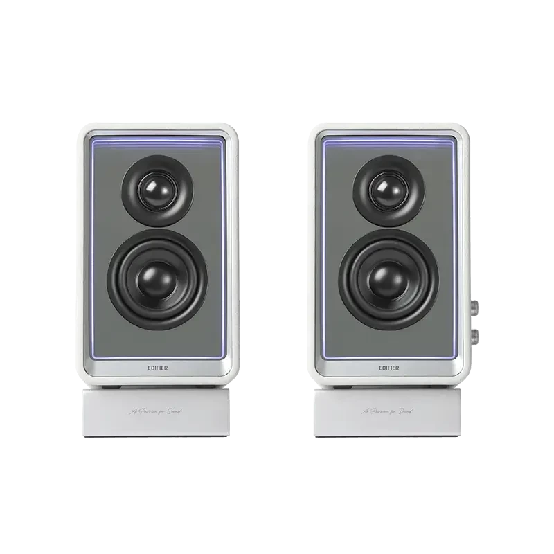 Monitor activo de escritorio Edifier con cargador GaN | QR65 | 70 W | Bluetooth | Blanco | Conexión inalámbrica