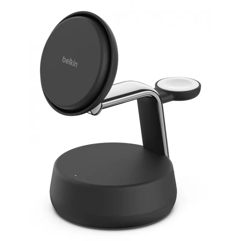 Cargador de interior Belkin UltraCharge Pro 25W Qi2 3en1 Cargador magnético Charcoal