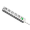 Regleta de alimentación Qoltec 50290 1,8 m 5 tomas de corriente para interior Blanco