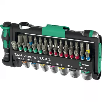 Wera Tool-Check Plus 2 mini carraca, set de vasos y puntas, 39 piezas (05049056001)