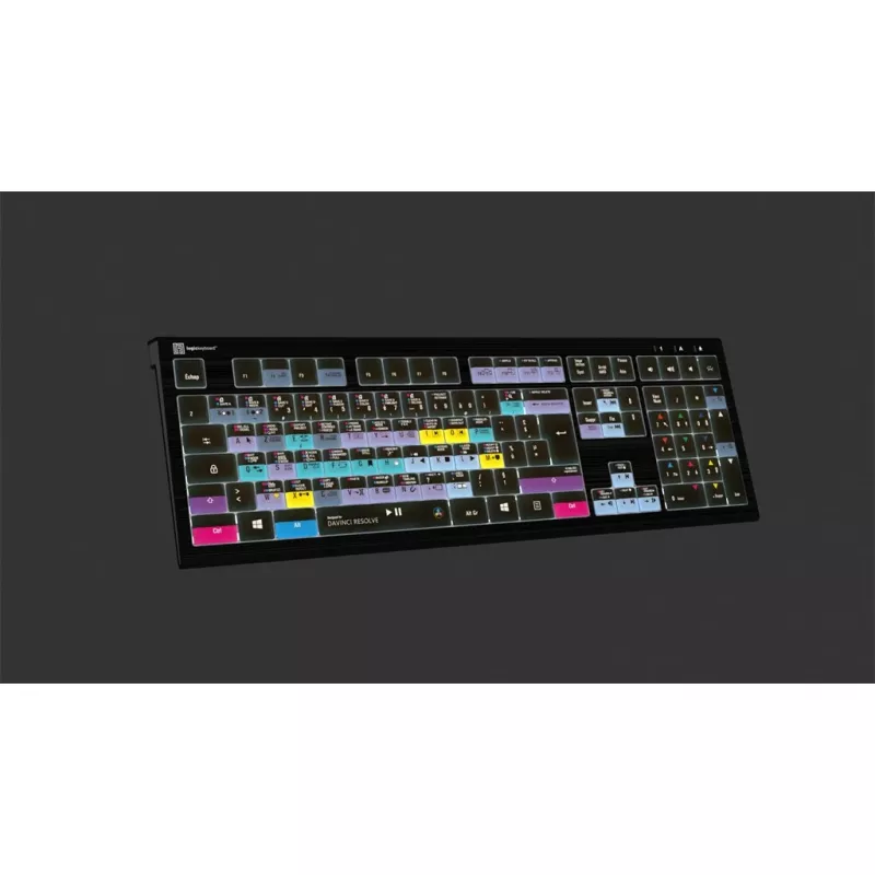 Teclado Logickeyboard ASTRA 2 USB AZERTY inglés Negro