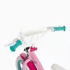 Bicicleta infantil HUFFY 24951W Minnie, ruedas de 14 pulgadas, cuadro de acero, neumáticos, frenos de llanta delantero/trasero, ruedines