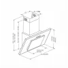 Campana extractora AKPO WK-4 negro 2.0 50 blanco T300 LED lineal/controlador