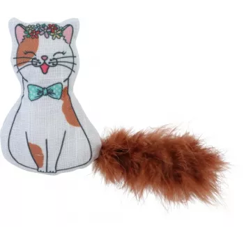 Gato ZOLUX Chatouille con plumas y hierba gatera - juguete para gatos - 13 cm