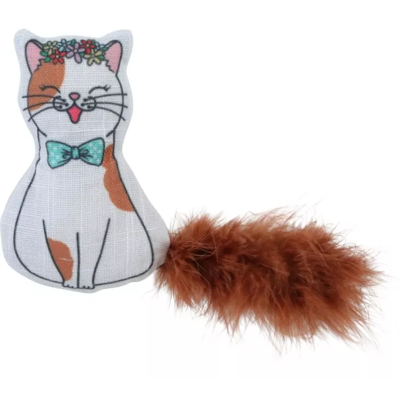 Gato ZOLUX Chatouille con plumas y hierba gatera - juguete para gatos - 13 cm