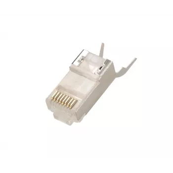 Conector RJ45 Extralink CAT6A FTP 8P8C, transparente, Conector/Conector hembra, 1 ud.