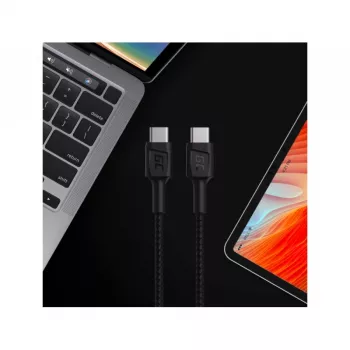 Cable USB Green Cell KABGC30 USB 2.0 1.2 m USB-C negro