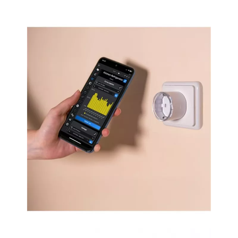 Enchufe inteligente Shelly Plug S Gen3 — enchufe inteligente Wi-Fi con monitorización de energía, tipo F, 110–230 V, 2500 W, blanco