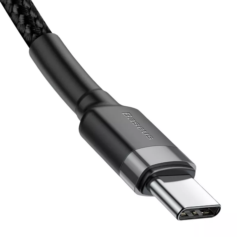Cable USB Baseus Cafule 2m USB C negro gris