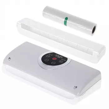 Envasadora al vacío Adler AD 4503, 130 W, vacío -750 a -800 mbar, conector Type-C, gris/blanco