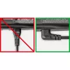 Goobay | 97350 | Cable de conexión euro, ambos extremos en ángulo | Negro | Conector euro (tipo C CEE 7/16) | Conector de aparato C7