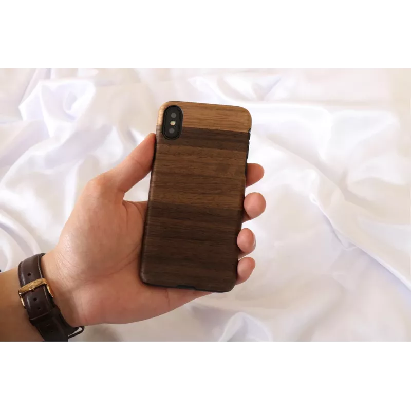 Funda para smartphone man and wood para iPhone X/XS — fango negro