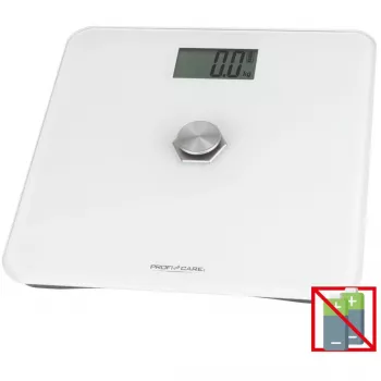 Báscula de baño electrónica Profi-Care PC-PW 3112 — capacidad 180 kg, precisión 100 g, 310×310×44 mm, pantalla LCD